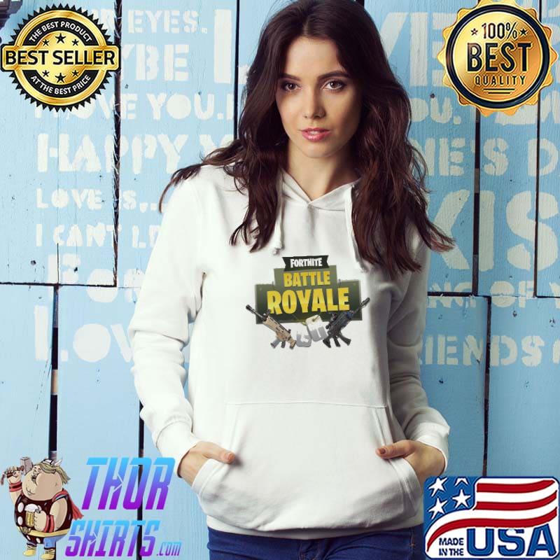 Fortnite Battle Royale Logo With Assault Rifle Shirt