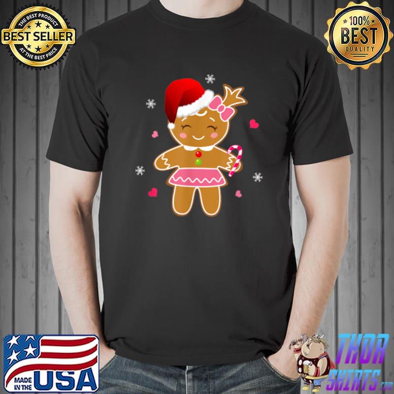 Funny Christmas Cookie Gingerbread Cute Girl Women Kids T Shirt Unisex