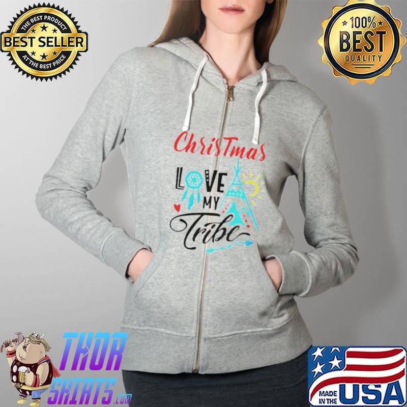 Funny Christmas love my tribe Full Zip Hooded