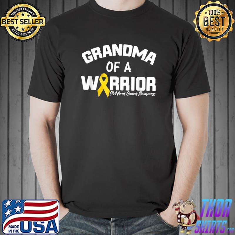 Funny Grandma Of A Warrior III Childhood Cancer Awareness T-Shirt Unisex
