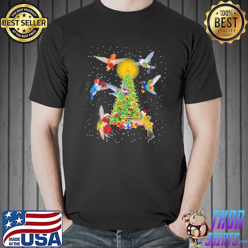 Funny humingbird Christmas Tree Shirt Unisex