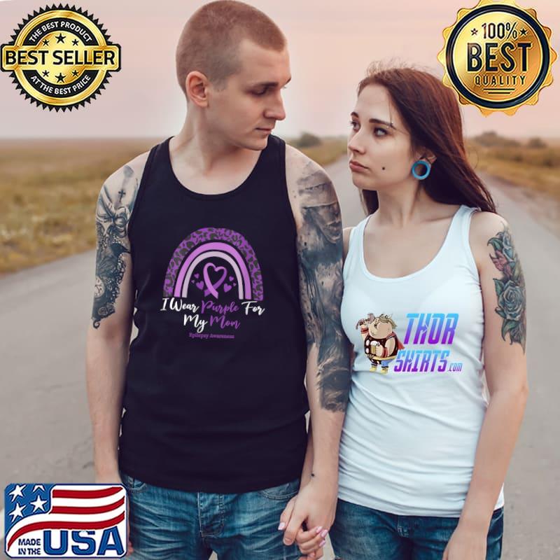 Funny i Wear Purple For My Mom Epilepsy Awareness Month T-s Tank Top