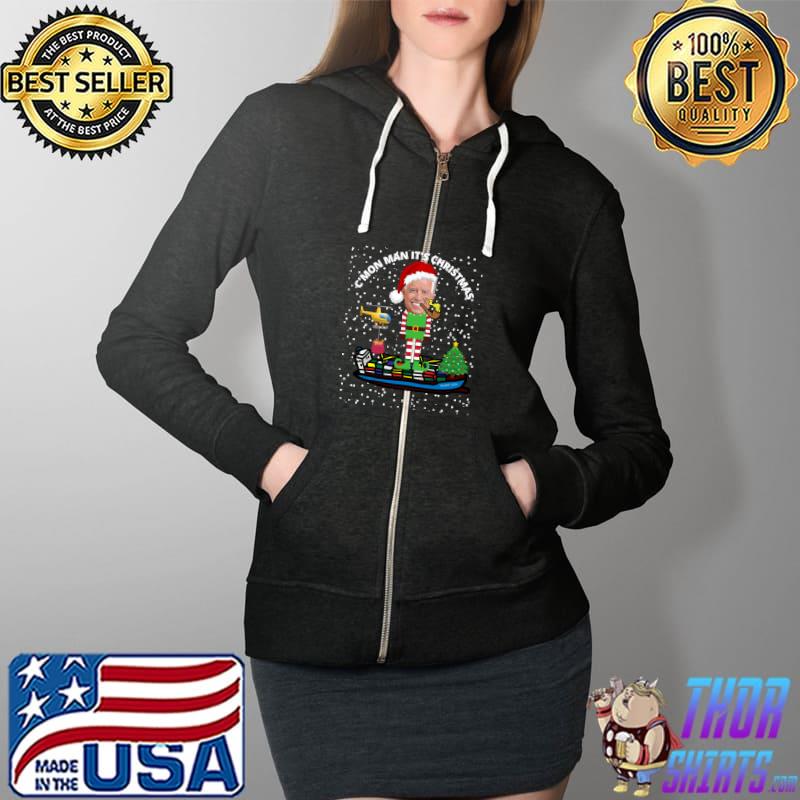 Funny joe Biden Christmas Shirt Funny Joe Biden Come On Man T-Shirt Full Zip Hooded