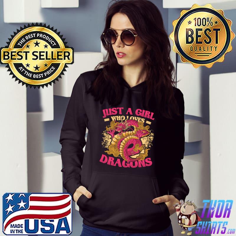 Just A Girl Who Loves Dragons Funny T-Shirt For Women With Cool