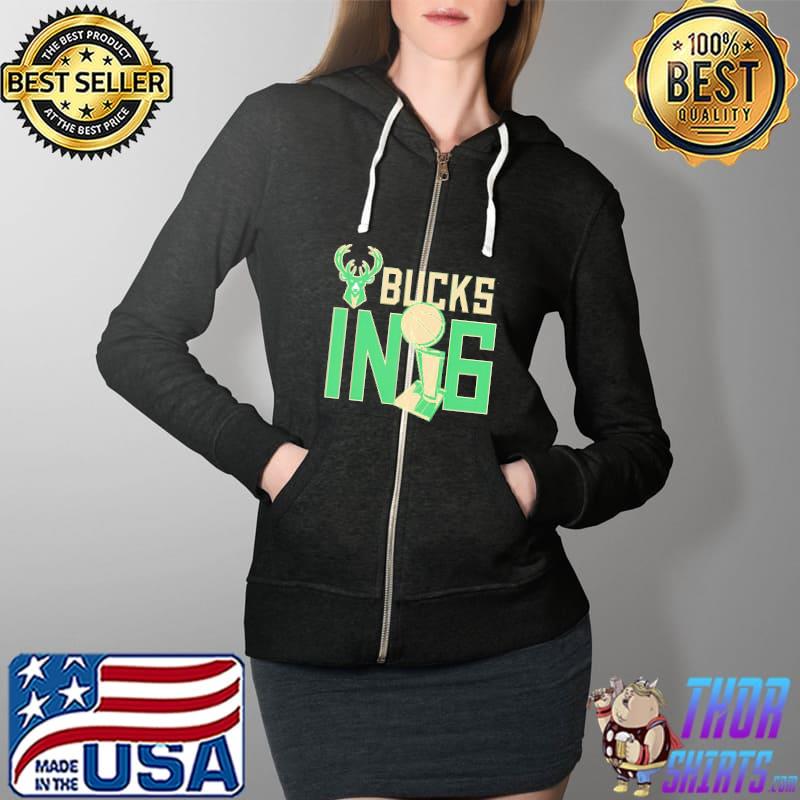 Funny milwaukee Bucks 2021 NBA Finals Champions Bucks In Six s Full Zip Hooded