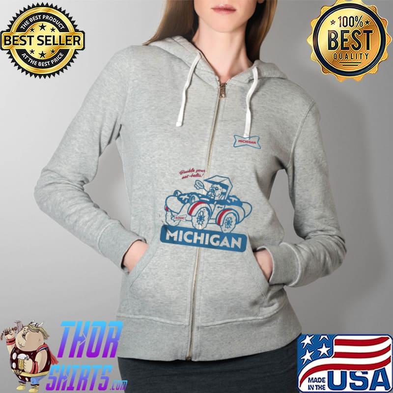Funny Sonic buckle your eat belts Michigan Full Zip Hooded