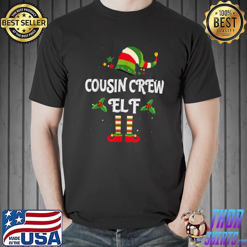 Funny the Cousin Crew Elf Family Matching Group Christmas T-Shirt Unisex