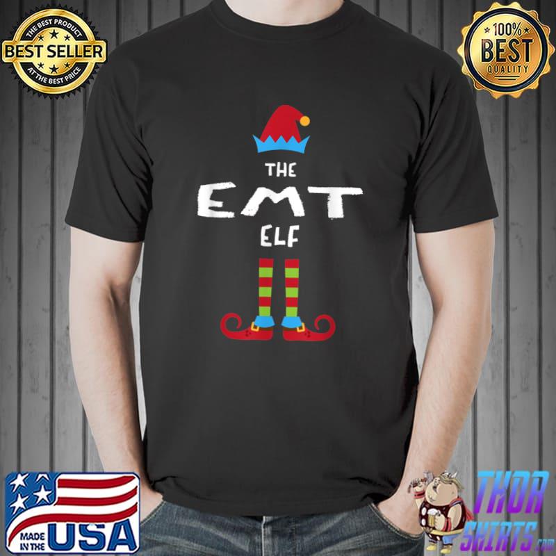 Funny the EMT Elf Christmas Paramedic Xmas T-Shirt Unisex