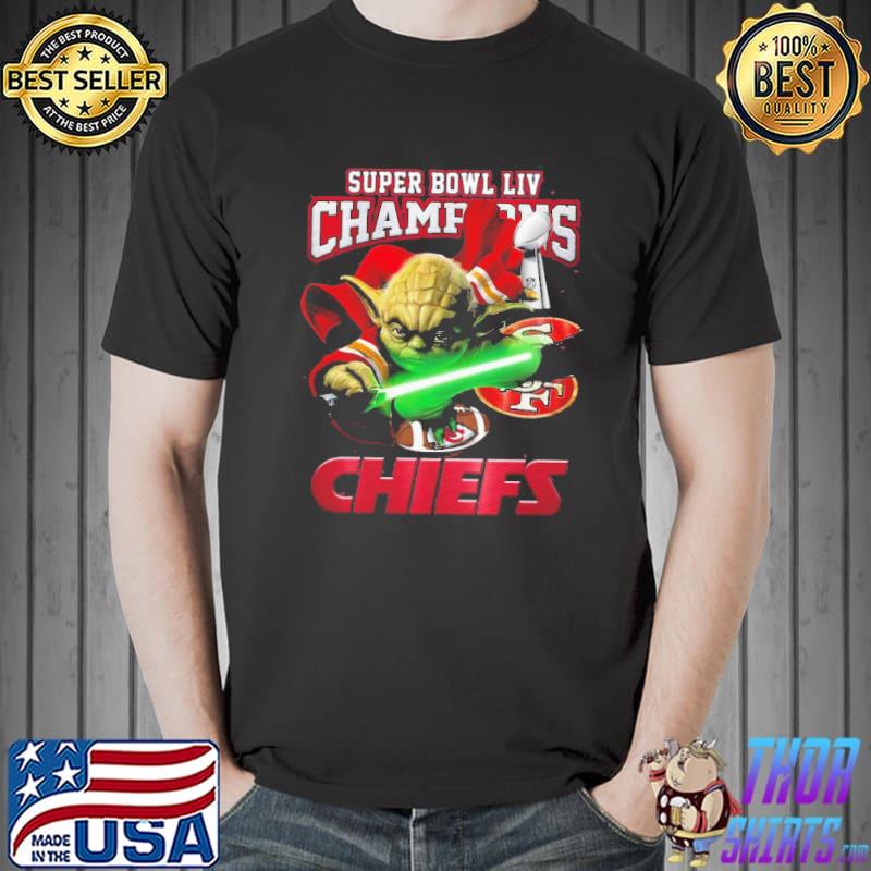 Funny Top Yoda Super Bowl LIV Champions Kansas City Chiefs Shirt Unisex