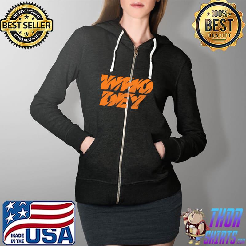 Funny Who Dey Bengals Shirt Full Zip Hooded