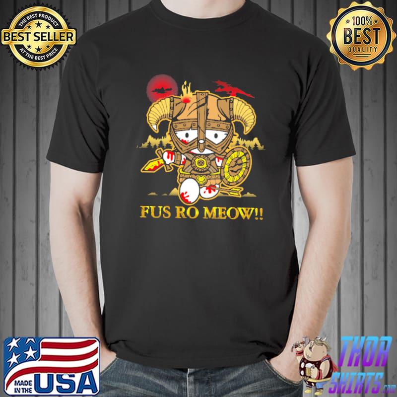 Fus Ro Meow Dragonborn Hello Kitty Skyrim Shirts Unisex