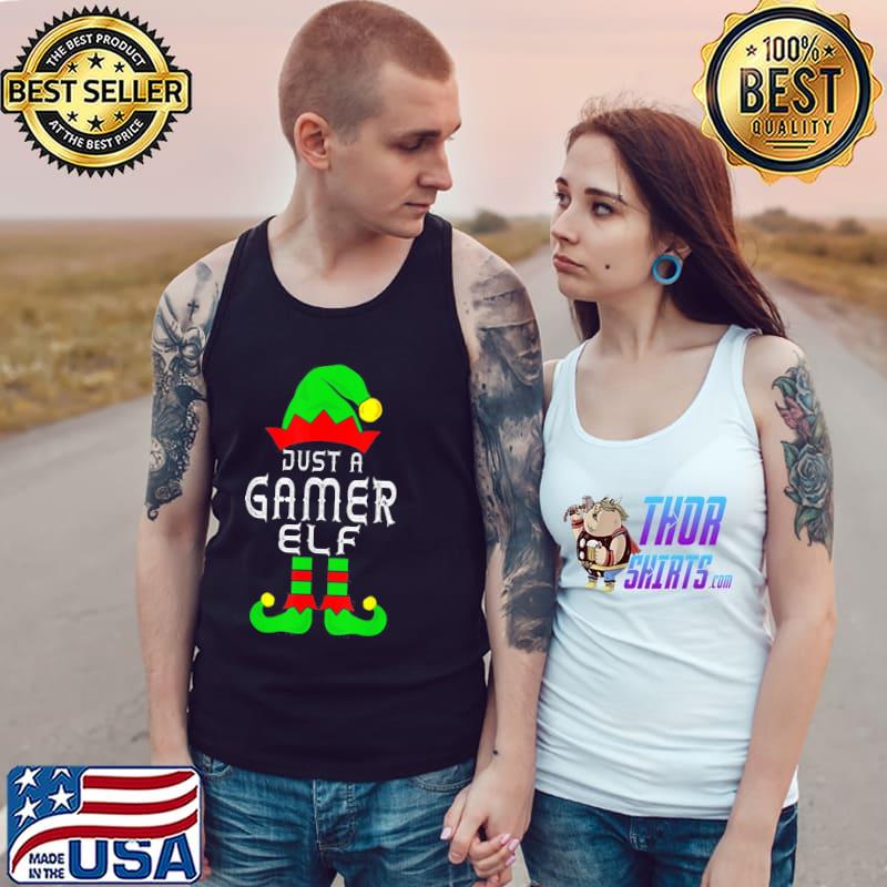 Gamer Elf Family Christmas Matching Pajama T-Shirt Tank Top