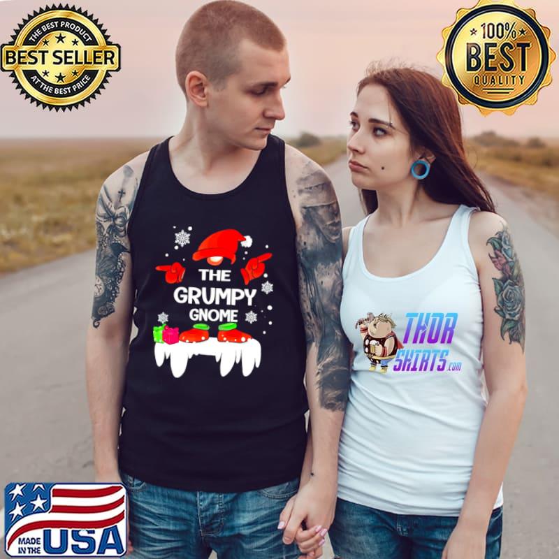 Grumpy gnome buffalo plaid matching family christmas pajama s Tank Top