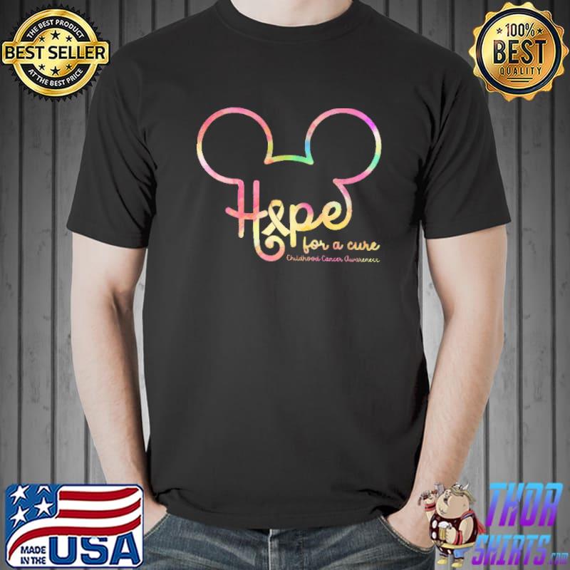 Hope For A Cure Childhood Cancer Awareness Mickey Shirts Unisex