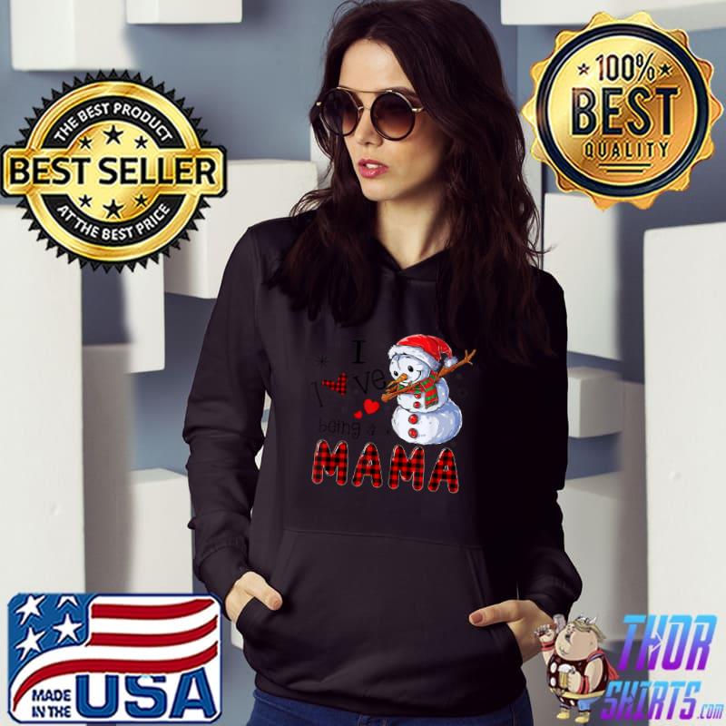 I Love Being A Mama Snowman Christmas Family Matching T Shirt