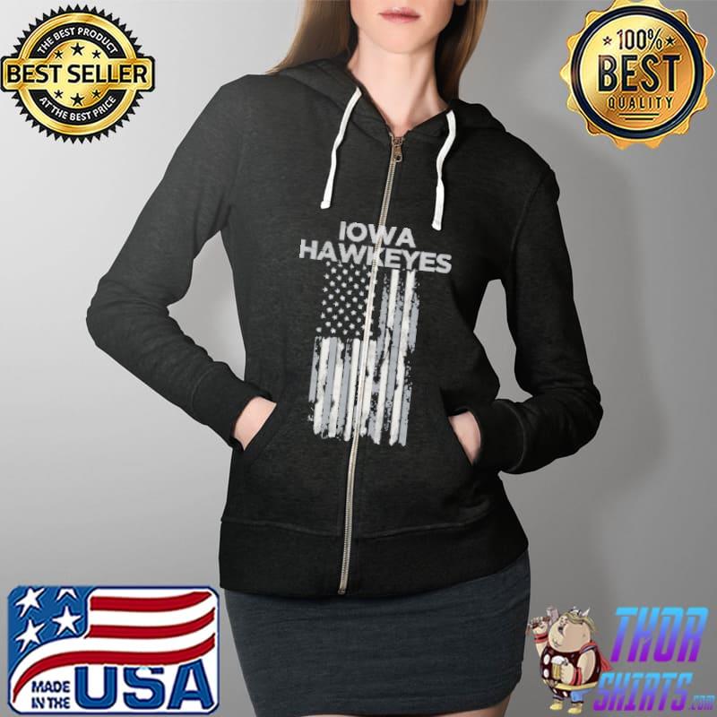 Iowa Hawkeyes America Flag Shirt Full Zip Hooded