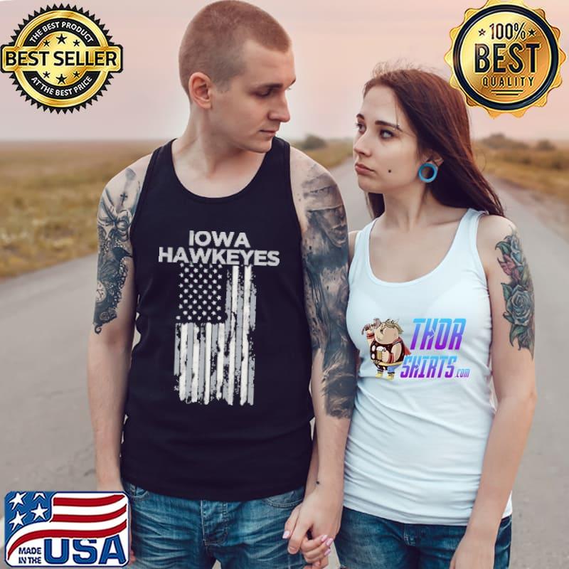 Iowa Hawkeyes America Flag Shirt Tank Top