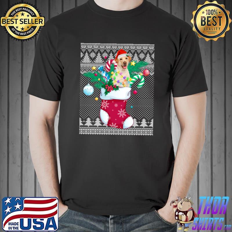 Labrador In Sock Funny Christmas Ugly Pajama Xmas Santa Dog T-s Unisex