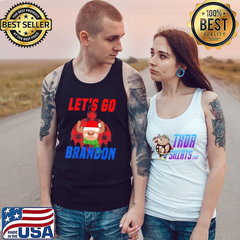 Let’s Go Brandon Christmas Santa Rudolph Red Boom T-Shirt Tank Top