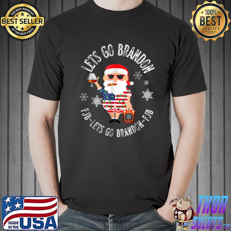 Lets Go Brandon Let’s Go Brandon Christmas Eve Holiday Santa T Shirt Unisex