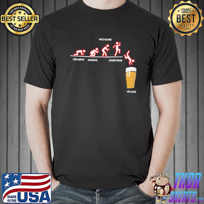 Maandag Dinsdag Woensdag Donderdag Vrijdag Beer Shirts Unisex