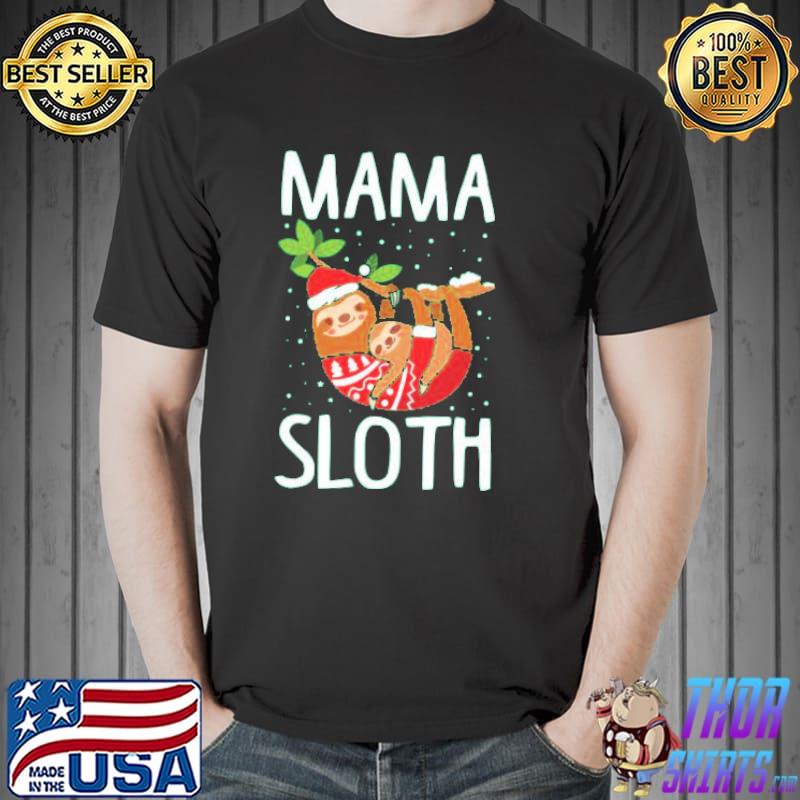 Mama Sloth Christmas Shirt Unisex