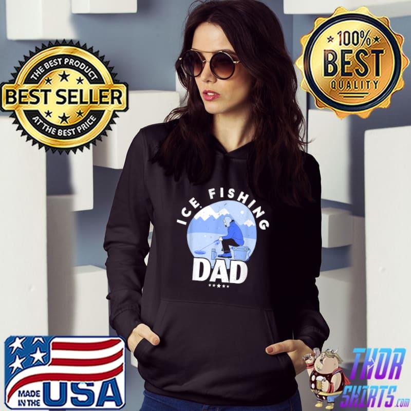 Mens Ice Fishing Dad Fish Fisherman T-Shirt