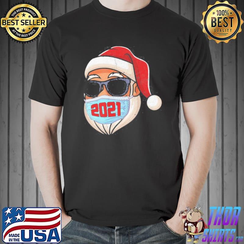 merry Christmas Santa 2021 Face MAsk Shirt Unisex