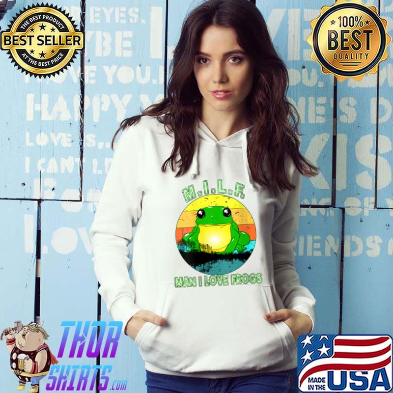 MILF Man I Love Frogs Funny Saying Frog Amphibian Lovers T-Shirt