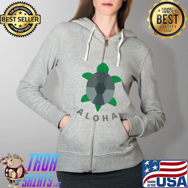Nice aloha Hawaii Hawaiian Turtle Sea Animal Beach Kids Boys Cool T-Shirt Full Zip Hooded