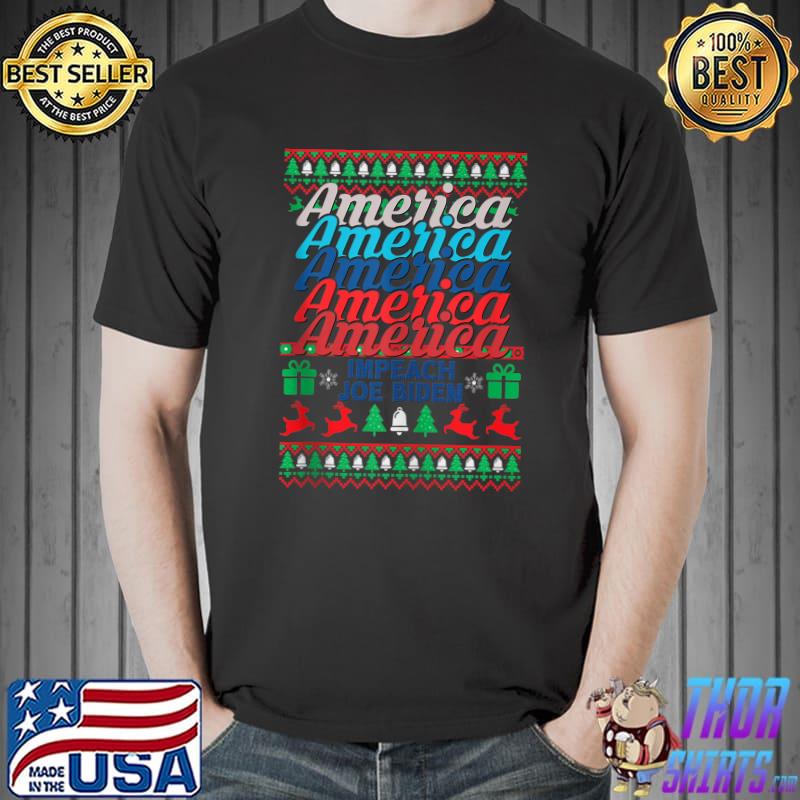 Nice american USA Freedom Political Protest Christmas Sweater T-s Unisex