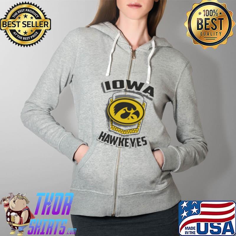 Nice Iowa Hawkeyes Logo Football Shirt Full Zip Hooded