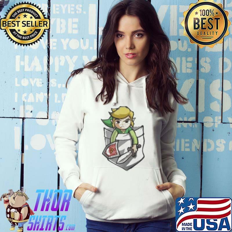 Nice link The legend of Zelda inspired gamer pocket Shirt Hoodie