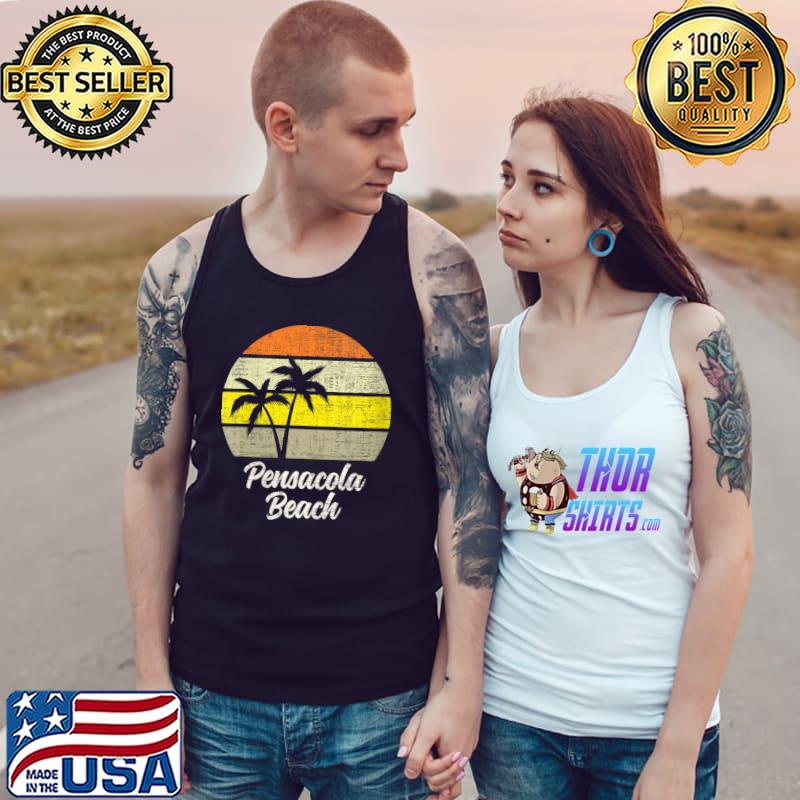 Nice pensacola Beach Vintage 70s Love Florida Surf Retro Sunset T-Shirt Tank Top