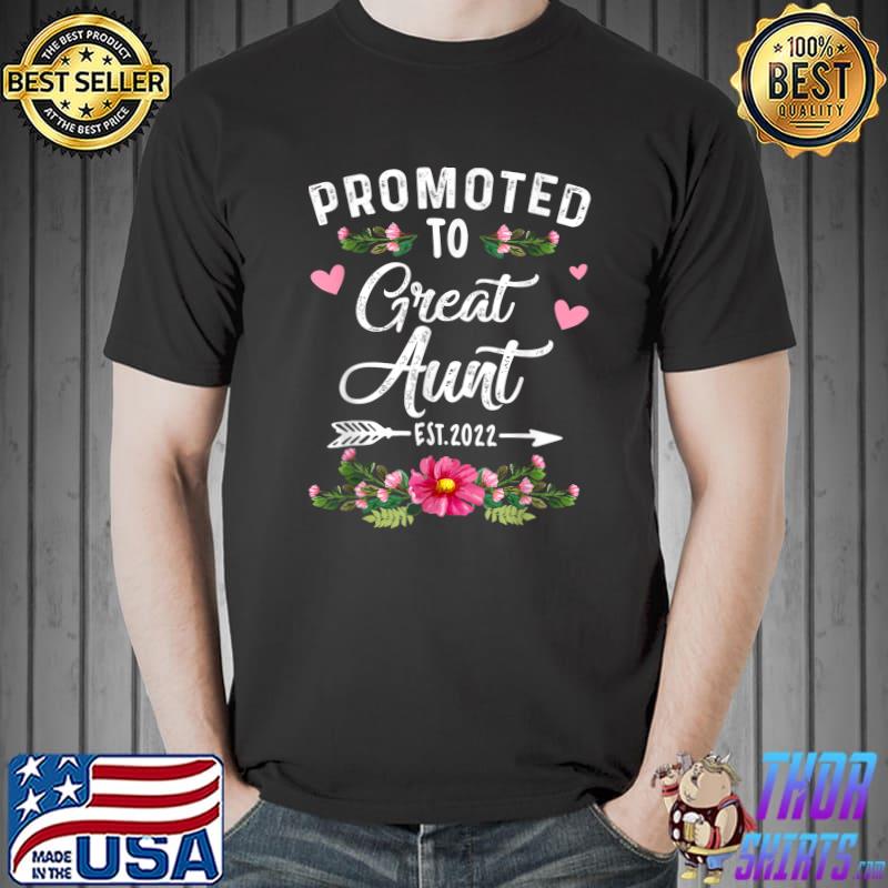 Nice promoted to Great Aunt Est 2022 Costume Cute T-Shirt Unisex
