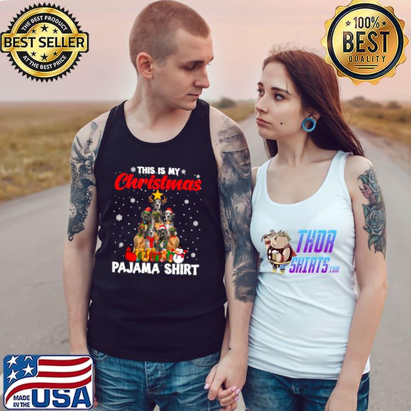 Nice this Is My Christmas Pajama Dane Dog Xmas Tree T-s Tank Top