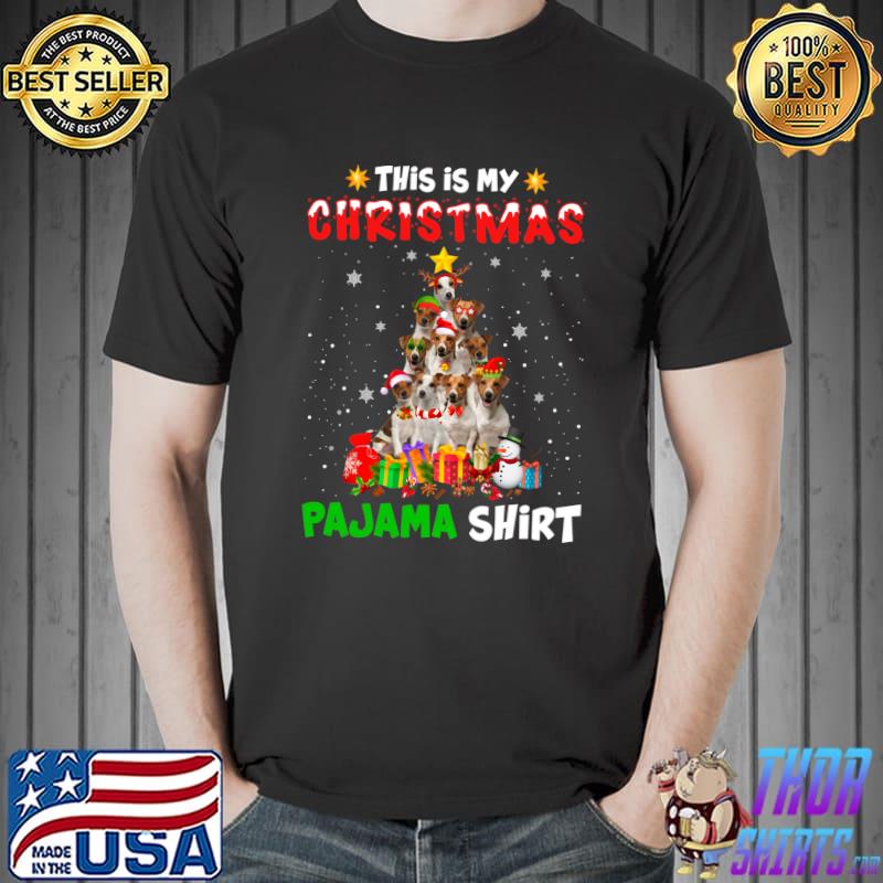Nice this Is My Christmas Tree Pajama Jack Russell Terrier Dog T-s Unisex