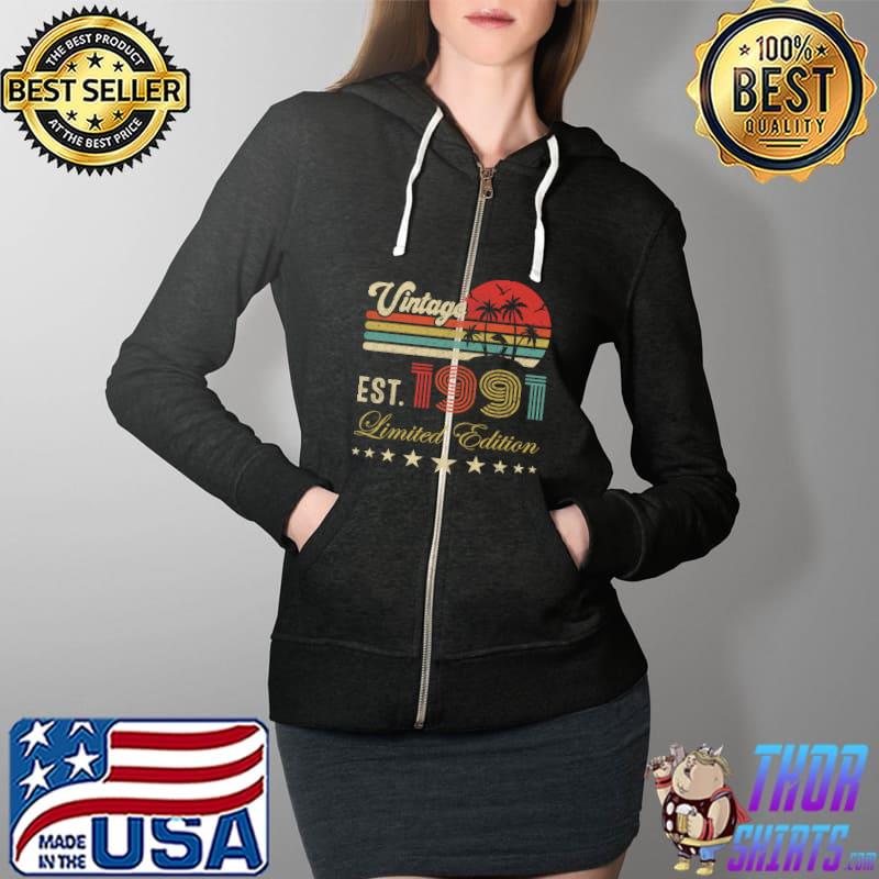 Nice vintage EST 1991 Limited Edition T-Shirt Full Zip Hooded