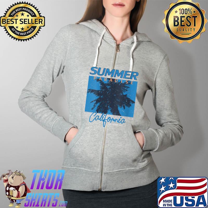 Nice vintage Paradise Summer Surf Session 1990 Beach California T-Shirt Full Zip Hooded