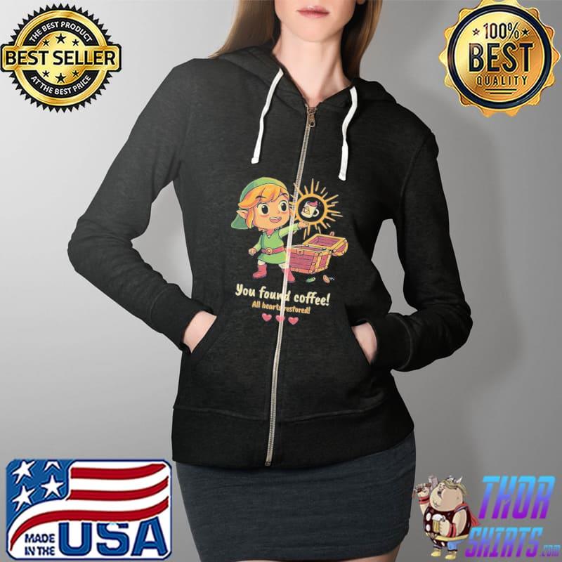 Nice you Found Coffee All Hearts Restored Shirt Full Zip Hooded