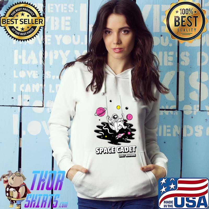 Official 90's Raver Astronaut House Techno Acid House Raver T-s Hoodie