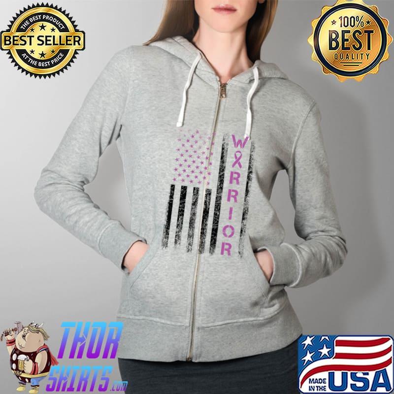 Official american USA Flag Warrior - Epilepsy Awareness black T-s Full Zip Hooded