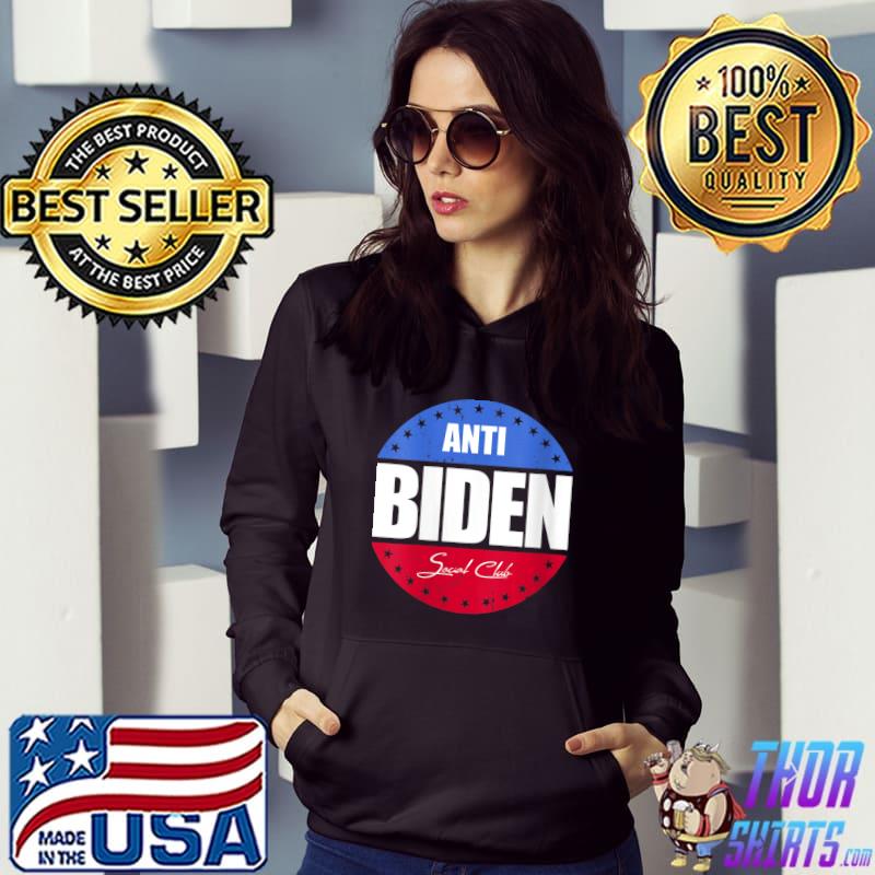 Official Anti Biden Social Club Button Anti-Biden Social Club T-shirt