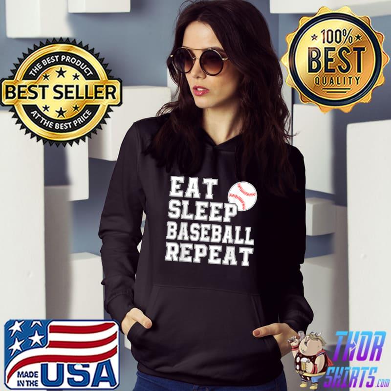 Eat Sleep Baseball Repeat Baseball Player Funny Baseball T-Shirt