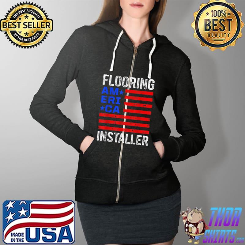 Official flooring Installer Contractor Floor Installation T-Shirt Full Zip Hooded