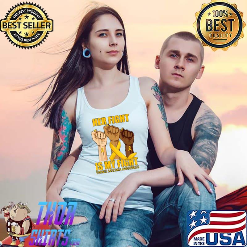 Official hand Her Fight Is My Fight Ewings Sarcoma Awareness T-Shirt Tank Top