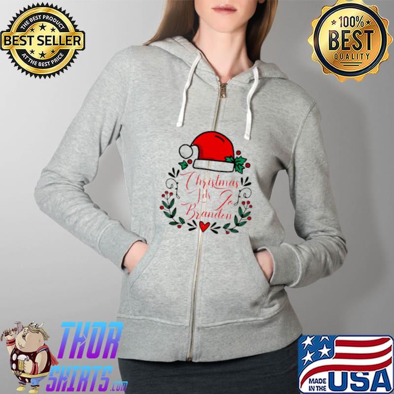 Official Lets Go Branden Brandon Christmas 2022 Full Zip Hooded