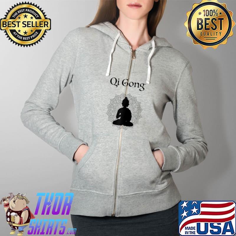 Official qigong Chi Gong T-Shirt Full Zip Hooded