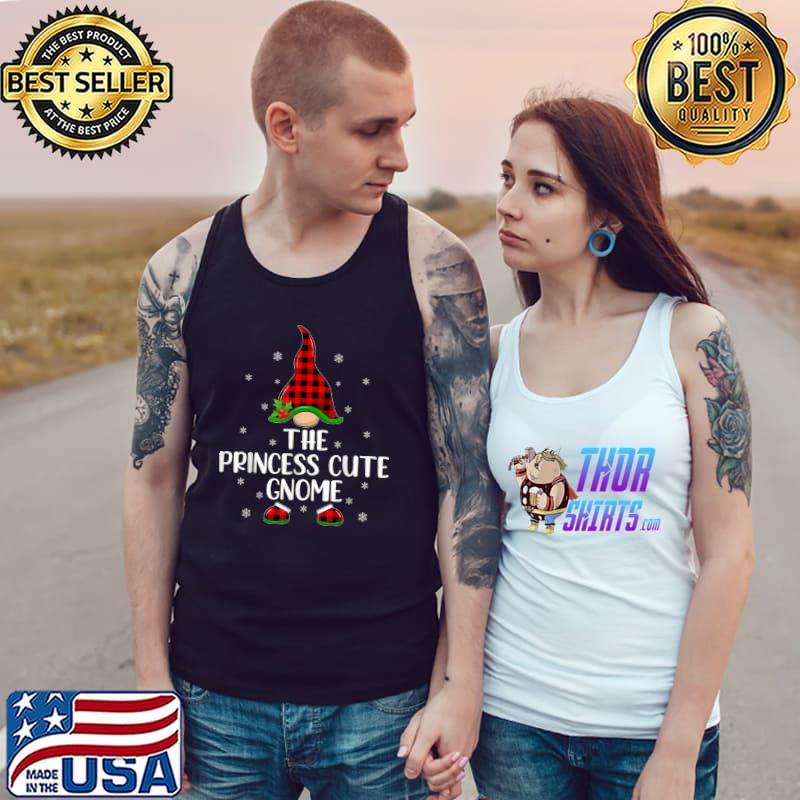 Official Red Buffalo Plaid Matching The Princess Cute Gnome Christmas T Shirt Tank Top
