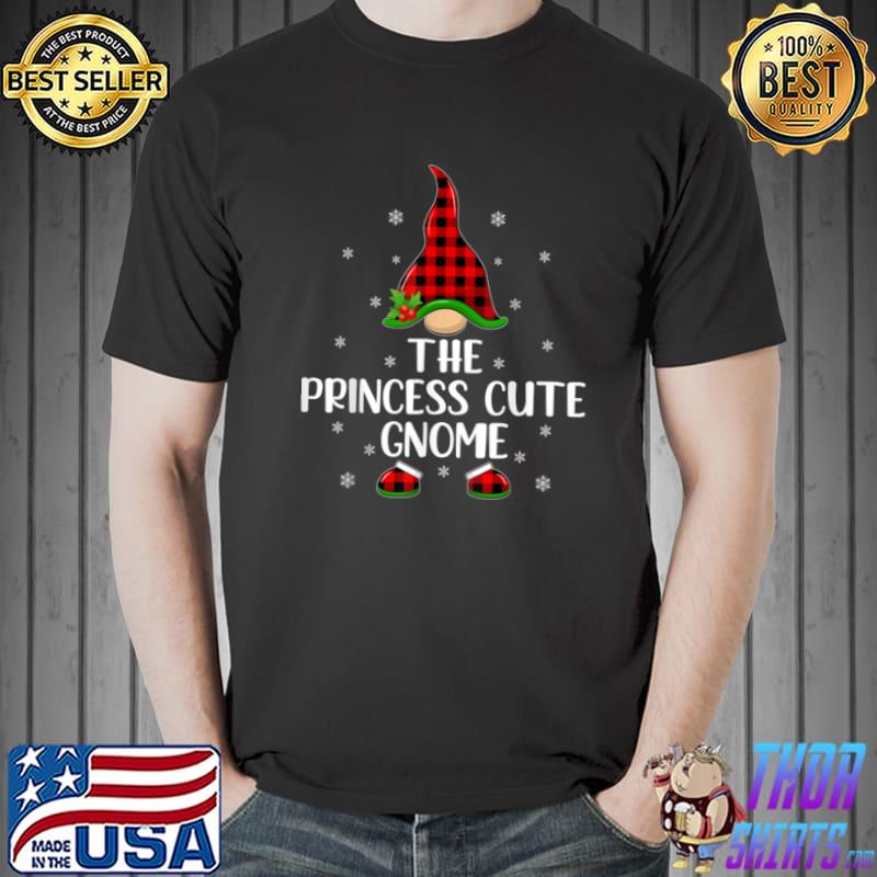 Official Red Buffalo Plaid Matching The Princess Cute Gnome Christmas T Shirt Unisex